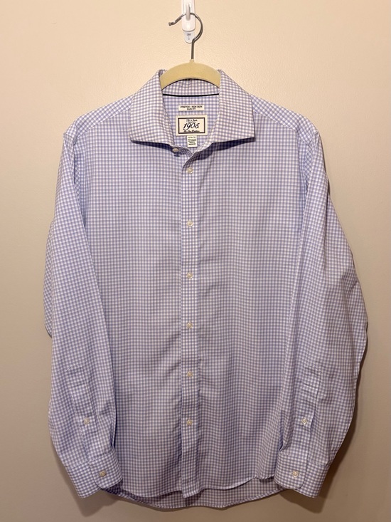 Jos. A. Bank Other - Jos. A. Bank Men’s Light Blue & Lavender Gingham Button Down Dress Shirt